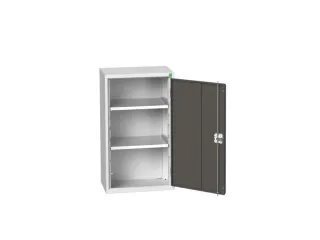 hangkast,HxBxD 900x525x350mm,vleugeldeur,2xStalen bodem,romp RAL7035 - 1