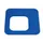 Oplegdeksel,V. Afvalbak 1X100L,Vierkant,1Opening,Staal,Blauw