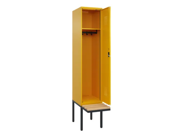 locker met bank,HxBxD 2120x400x815mm,1vak,vak B 400mm,cilinderslot
