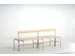 banc double,HxLxP 770x2000x725mm,barrettes en bois