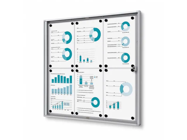 Muurvitrine Indoor Vergrendelbaar Brandwerend 6xA4 Zilver
