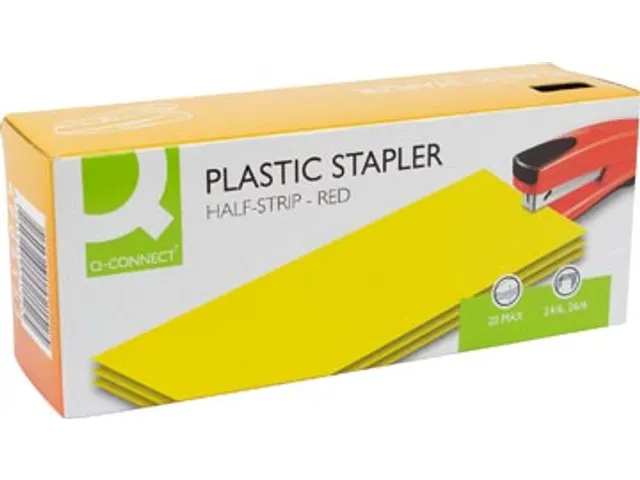 Nietmachine Half Strip 20 Blad Kunststof Rood