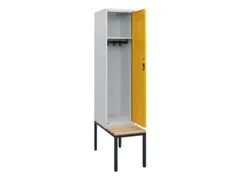locker met bank,HxBxD 1950x400x815mm,1vak,vak B 400mm,cilinderslot