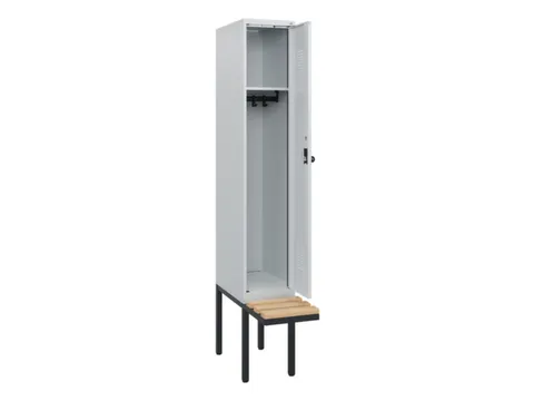locker met bank,HxBxD 1950x300x815mm,1vak,vak B 300mm,draaigrendel