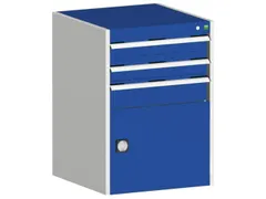 ladekast HxBxD 900x650x525mm 3laden RAL7035 front RAL5010