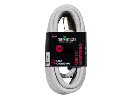 Kabel Green Mouse USB-A naar Lightning data Woven 2m