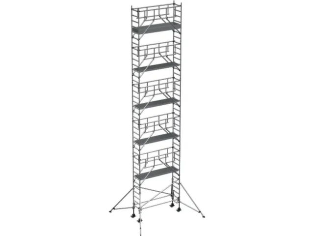 échafaudage roulant,H de travail 12,35m,échafaudage H 11,6m