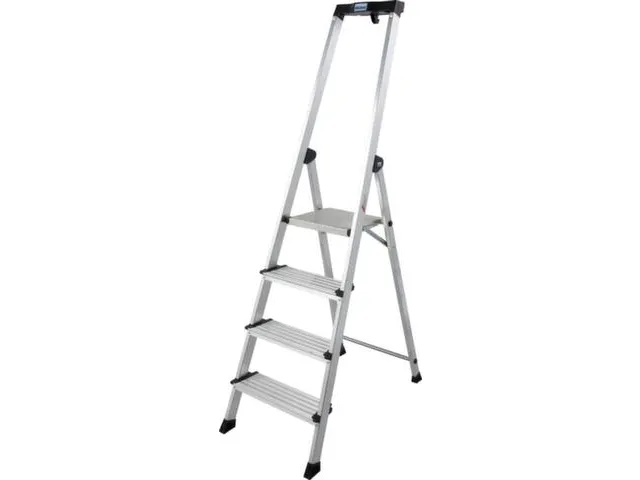 trapladder,eenzijdig,4trede(n),balk L 1,8m,aluminium