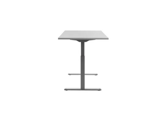 Elektrisch ihv bureau,HxBxD 700-1200x1600x800mm,blad grijs