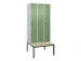 locker voor scheiding van kleding,HxBxD 2120x900x815mm,3vak