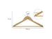 9453470 Kledinghanger MAULmira hout 20 stuks 44.5x1.2x23cm bruin