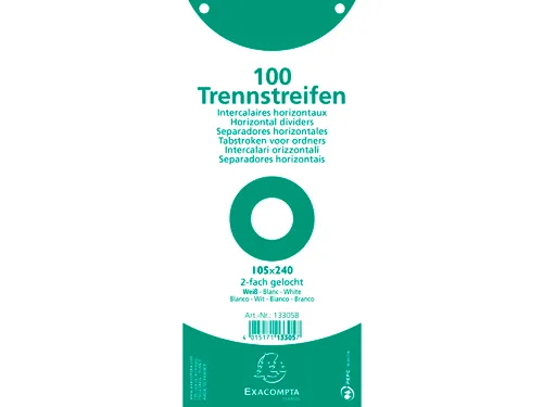 Tabstroken horiz180g perfo 105X240 wit