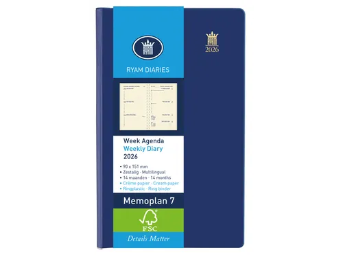 Agenda 2027 Ryam Memoplan 7 Suprema 7dagen/2pagina's ringplastic assor