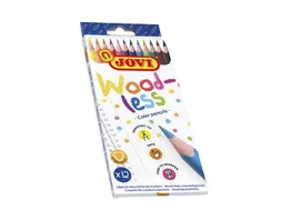 Kleurpotloden Jovi houtvrij assorti etui à 12 stuks
