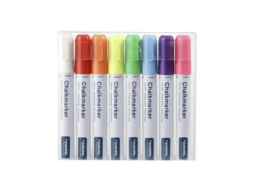 Krijtstift Europel 6mm assorti etui 8 stuks