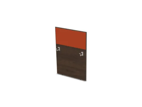 baliepaneel bureau aanbouw rechts 800mm NV bruin hickory BN3012-oranje