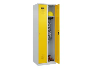 locker,HxBxD 1850x600x500mm,2vak,vak B 300mm,cil.-slot,staand op vloer - 1