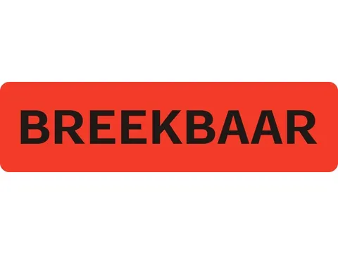 Waarschuwingsetiket breekbaar 75mmx20mm 500 stuks