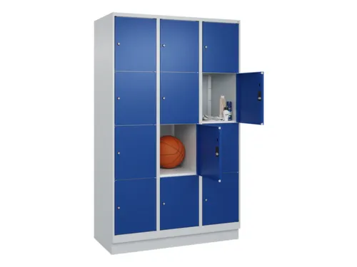 lockerkast,HxBxD 1950x1200x500mm,3x4vakken,vak B 400mm,cil.-slot