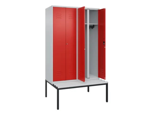 locker voor scheiding van kleding,HxBxD 2120x1200x815mm,4vak