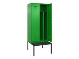locker met bank,voor scheiding van kleding,HxBxD 2120x800x815mm,2vak