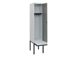 locker met bank,HxBxD 1950x400x815mm,1vak,vak B 400mm,cilinderslot