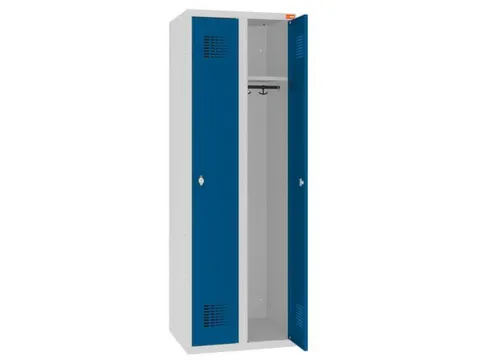 lockerkast,HxBxD 1800x600x500mm,2vak,draaigrendel,sokkel,romp RAL7035