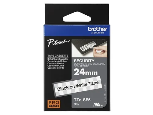 Labeltape Brother P-touch TZe-SE5 24mm wit
