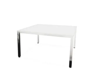 vergadertafel HxBxD 74x140x140cm vierkant 4voeten verchroomd Bl-wit - 2