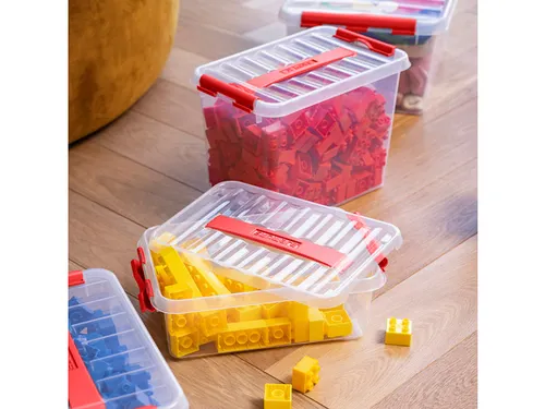 Q-line opbergbox 15L transparant blauw - 40x30x18cm