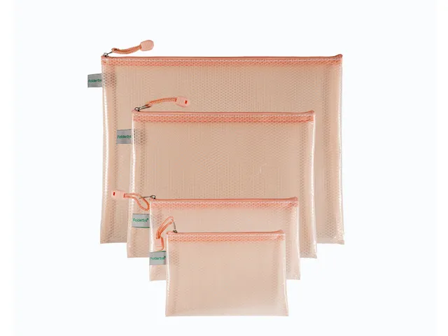 Pochette à fermeture éclair Foldersys EVA 120x220mm orange pastel