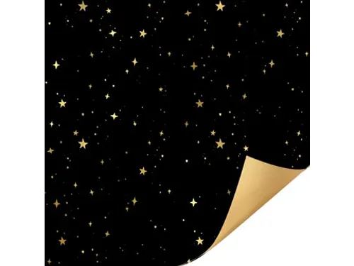 Geschenkpapier Kerst 70cmx2m assorti zwart/wit/goud