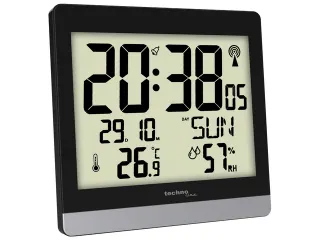 Digitale wandklok Technoline WS 8014 200x189x29mm zwart/zilver - 3