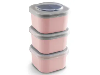 #*Lunch set Roze Sigma home set 3 stuks9,3 x 9,3 x 16,7 cm - 1