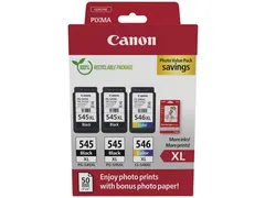 photo value pack 2 x PG-545XL + 1 x CL-546XL, 8286B015, 4 kleuren