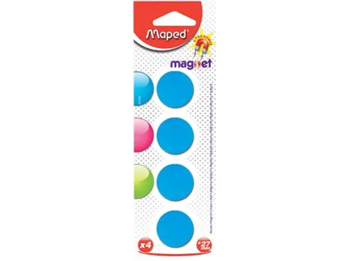 Maped Kleurmagneten op Blister Diameter 27mm Assorti 4 stuks