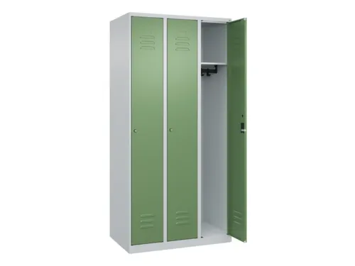 locker,HxBxD 1850x900x500mm,3vak,vak B 300mm,cil.-slot,staand op vloer