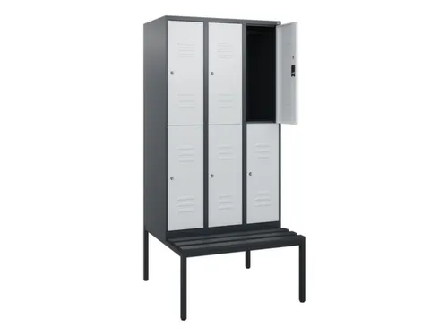 Dubbeldekse dekenkist,HxBxD 1950x900x815mm,3x2vak.,vak B 300mm