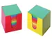 Bloc-cube en carton avec recharge papier couleur assorti 95x95x95mm