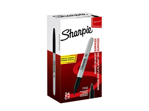 Viltstift Sharpie Fijne punt rond 0.9mm Zwart valuepack 20+4 gratis