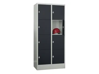 lockerkast,HxBxD 1850x800x500mm,2x4vakken,RAL7035,front RAL7016 - 2