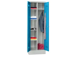 kleding-/wasgoedkast,HxBxD 1850x600x500mm,RAL7035,front RAL5012 - 2