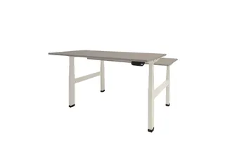 Dextro Plus Duo Zit-sta Bureau Elektrisch 120x80 Grijs 25mm Wit - 1