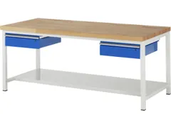 werkbank,HxBxD 840-1040x2000x900mm,beukblad,draagverm. 1250kg,4voeten