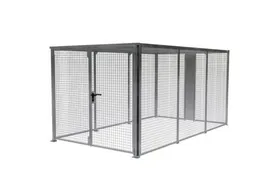 magazijnbox,HxBxD 2,1x2,45x4460m,gaaswanden,dubbele openslaande deur
