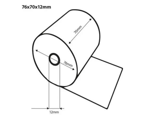 Rouleau caisse Quantore 76mmx60m Ø12mm thermique