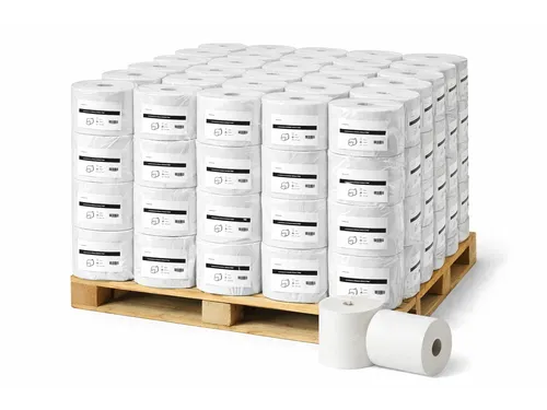 Poetsrol midi cellulose coreless 1-laags Pallet 48x6 Rol