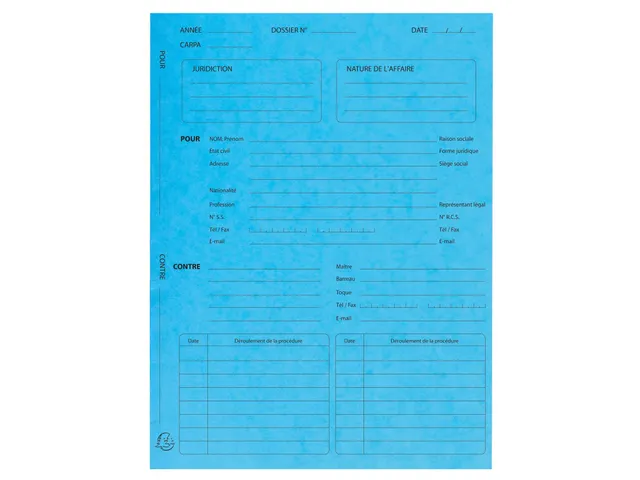 25 Proceduremappen in glanskarton 265g/m2 - 25x32cm - Ivoor-Gea