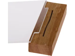 Europel Kaarthouder A6 Liggend Acryl met Houten Voet Set van 5 Stuks - 2
