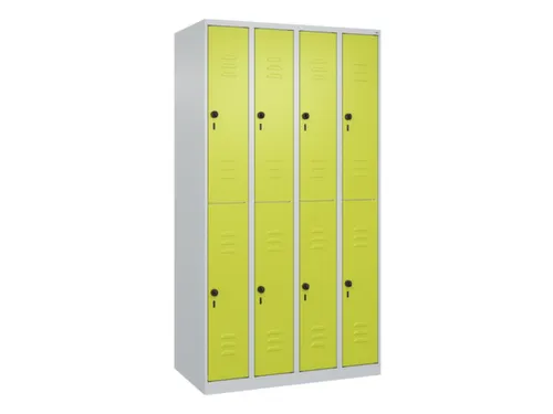 dubbeldekse locker,HxBxD 1850x1000x500mm,4x2vak.,vak B 250mm